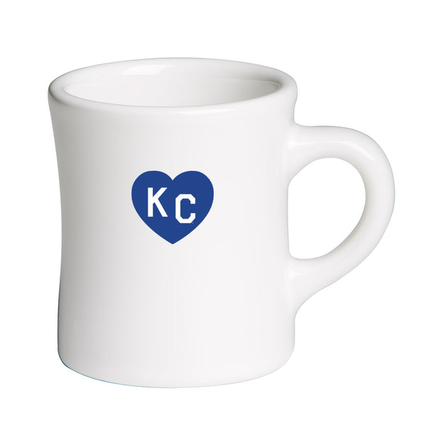 Hergestellt in KC x Charlie Hustle KC Heart Diner Tasse – Königsblau