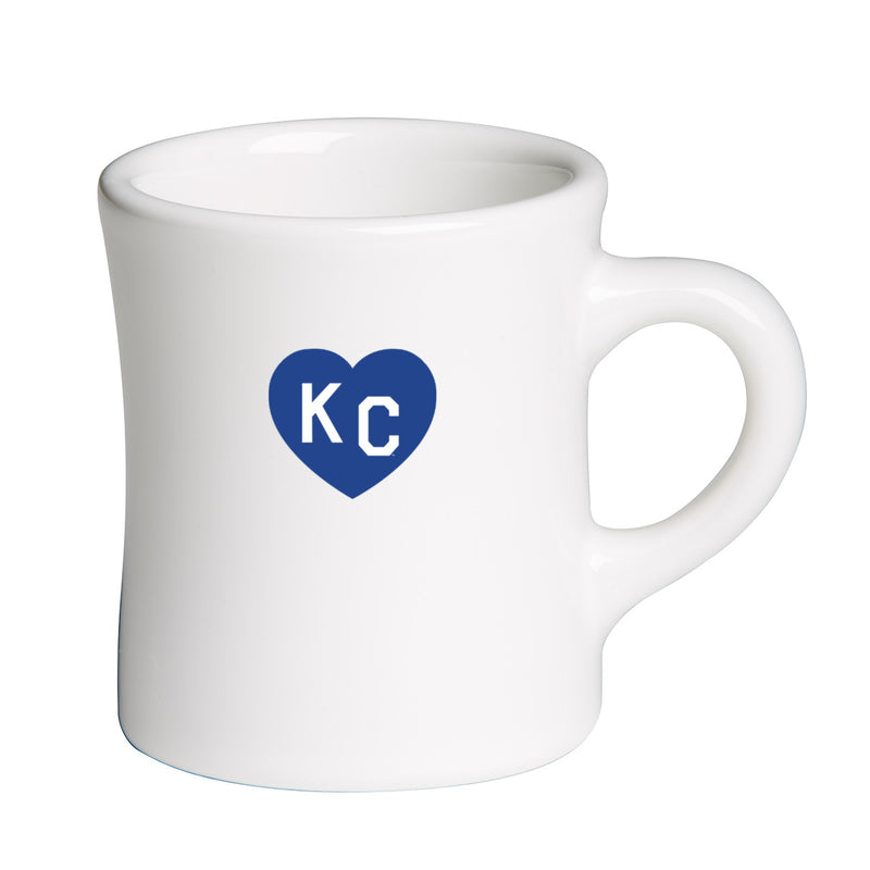 Made in KC x Charlie Hustle KC Heart Diner Mug - Royal Blue