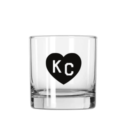 Hergestellt in KC x Charlie Hustle KC Heart Rocks Glas: Schwarz