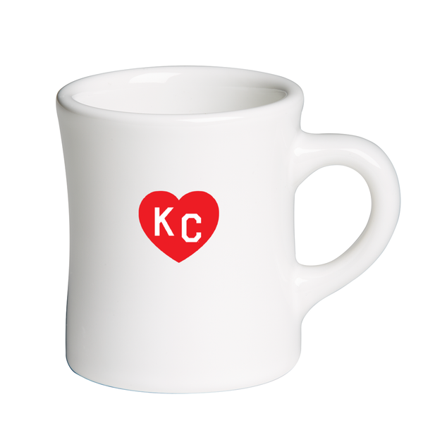 Hergestellt in KC x Charlie Hustle KC Heart Diner Tasse – Rot