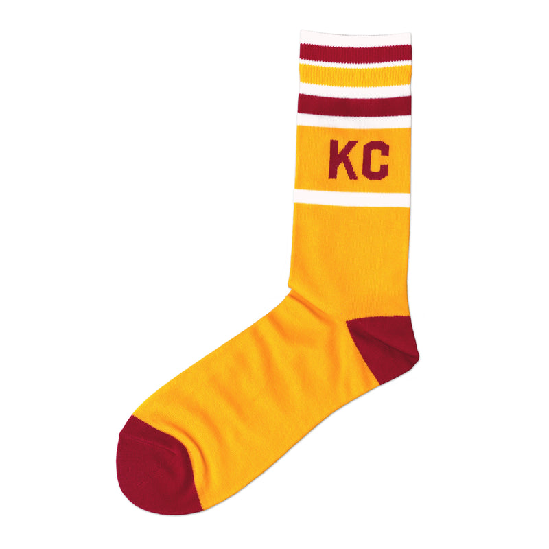 Made in KC Stripe Socks - Yellow