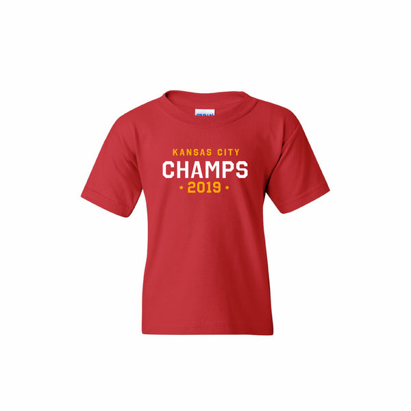 Kansas City 2019 Champs Kinder-T-Shirt – Rot
