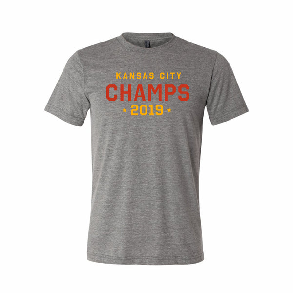 Kansas City 2019 Champs T-Shirt – Grau