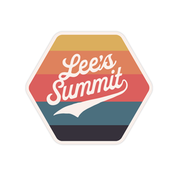 Lee's Summit Stripe Hexagon Sticker