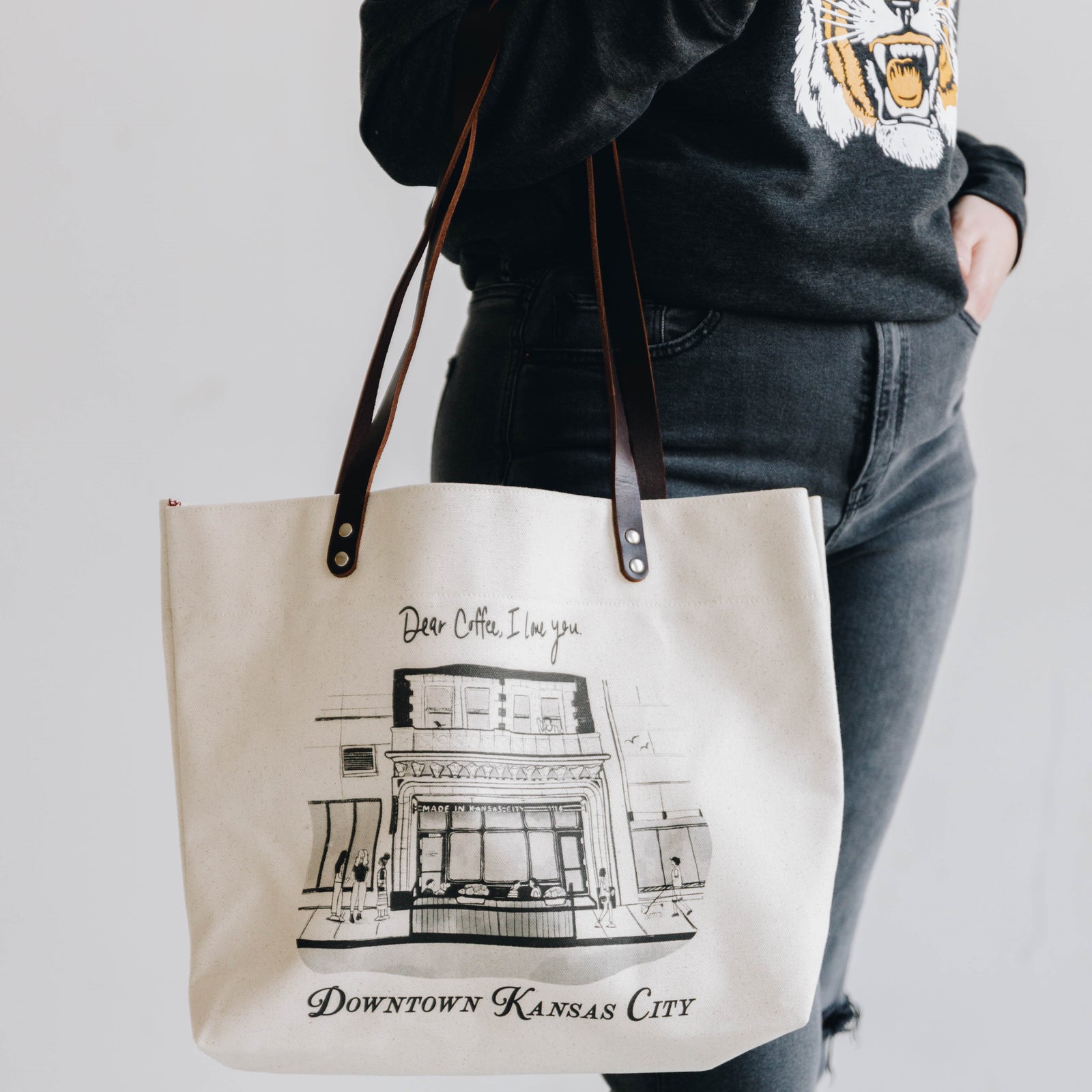fahrradtaschen in der nähe Sandlot Goods Downtown Kansas City Franchise-Tasche – Made in KC