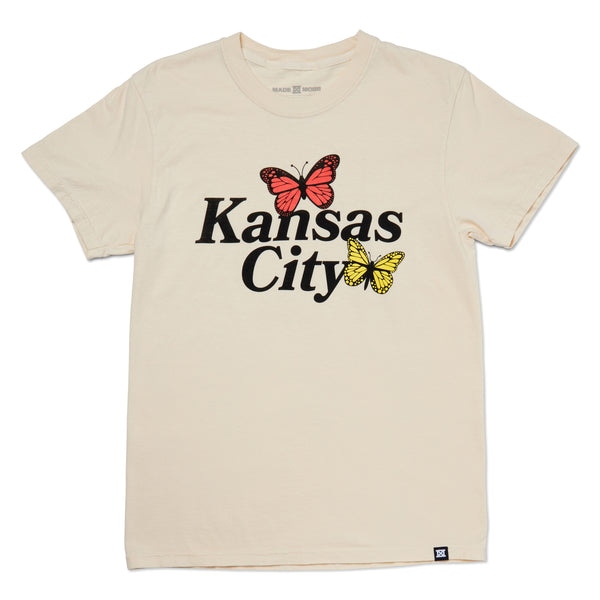 MADE MOBB Kansas City Butterfly T-Shirt – Elfenbein 
