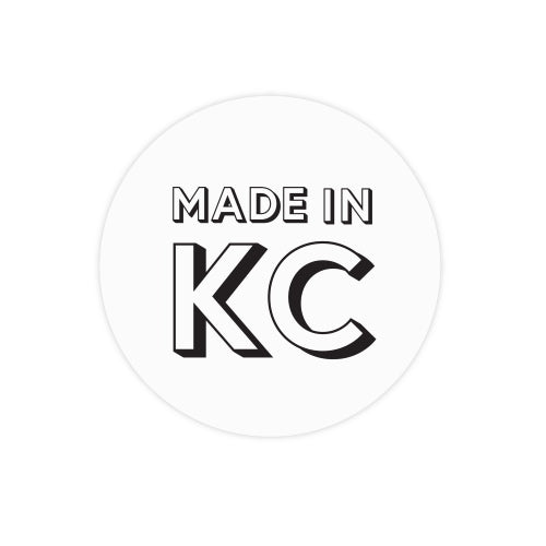 Made in KC Aufkleber – Weiß