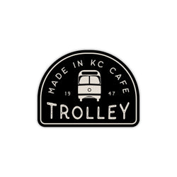 Made in KC Trolley Cafe Sticker - Black