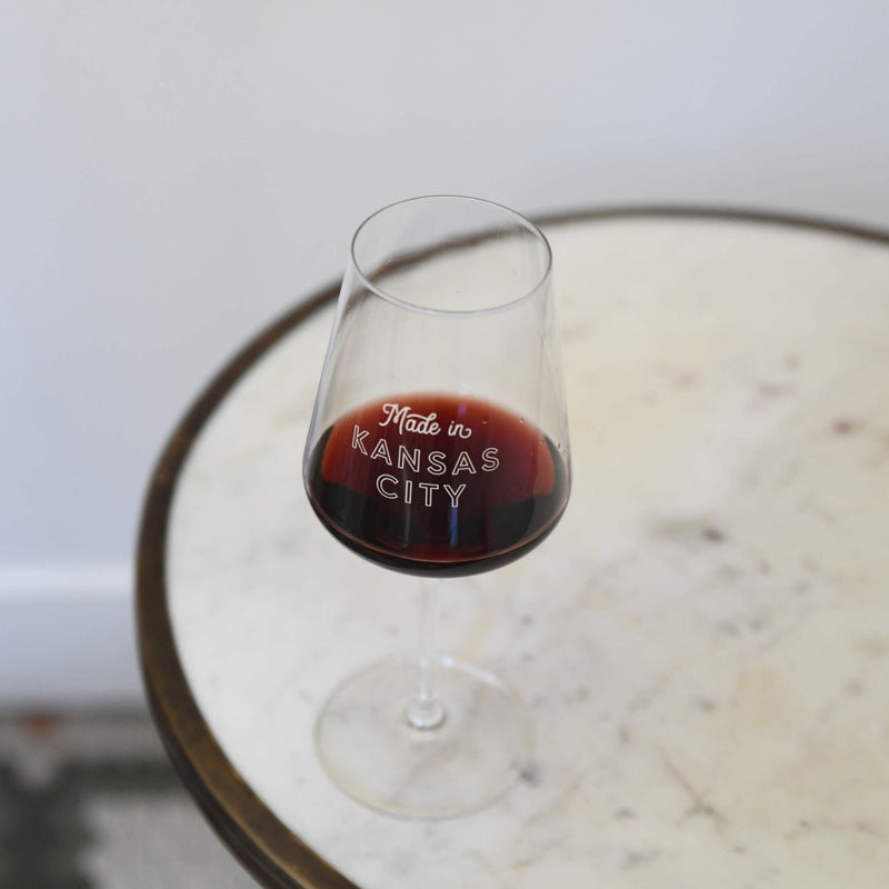 Made in Kansas City Wine Glass
