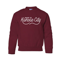 Made in Kansas City Jugend-Sweatshirt – Burgunderrot