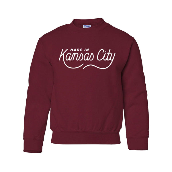 Made in Kansas City Youth Sweatshirt - Burgundy