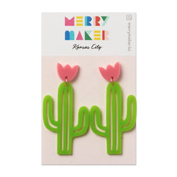 Merry Maker Cactus Earrings