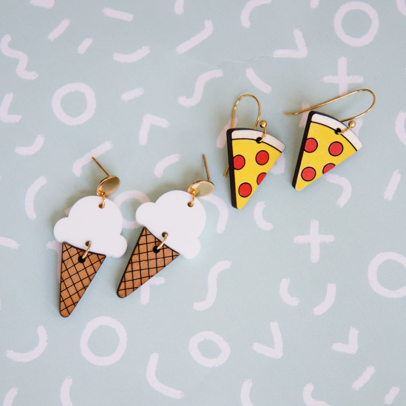 Merry Maker Pizza Earrings