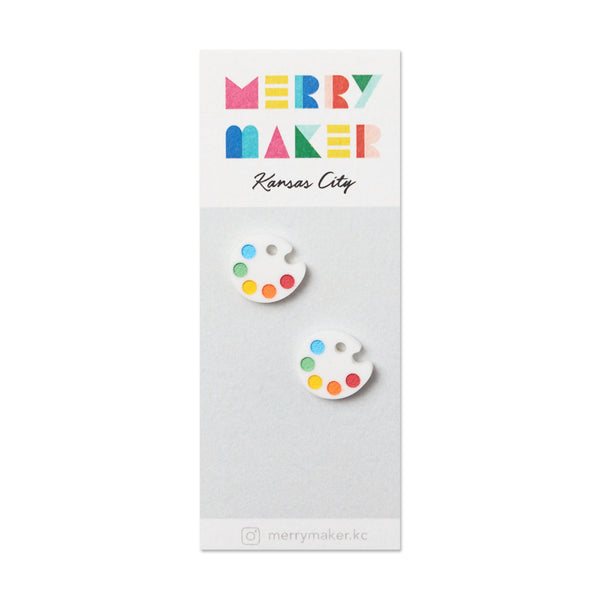 Merry Maker Paint Palette Stud Earrings