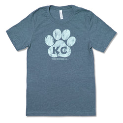 Mission Driven Goods KC Paw Tee - Vintage Blue