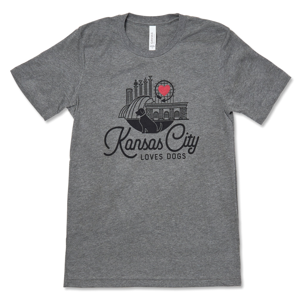 Kansas City Loves Dogs T-Shirt Summer Edition | Mission Driven 4X / Ash