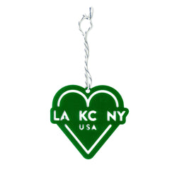 Ocean & Sea LA KC NY Ornament - Green