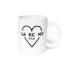 Ocean & Sea LA KC NY Coffee Mug - White