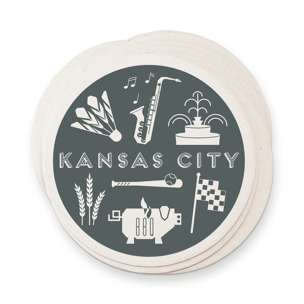 Ruff House Art Kansas City Paper Coaster Set