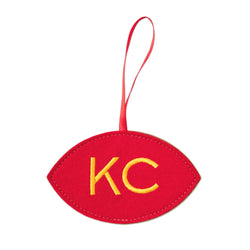 Sandlot Goods KC Football Leather Ornament