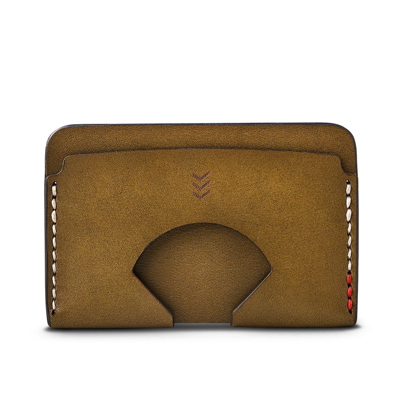 Handmade Leather Wallets  The Monarch Wallet - Olive Green and