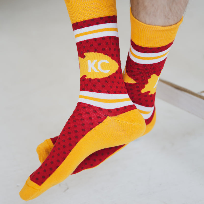 School of Sock KC Arrowhead Dot Socks