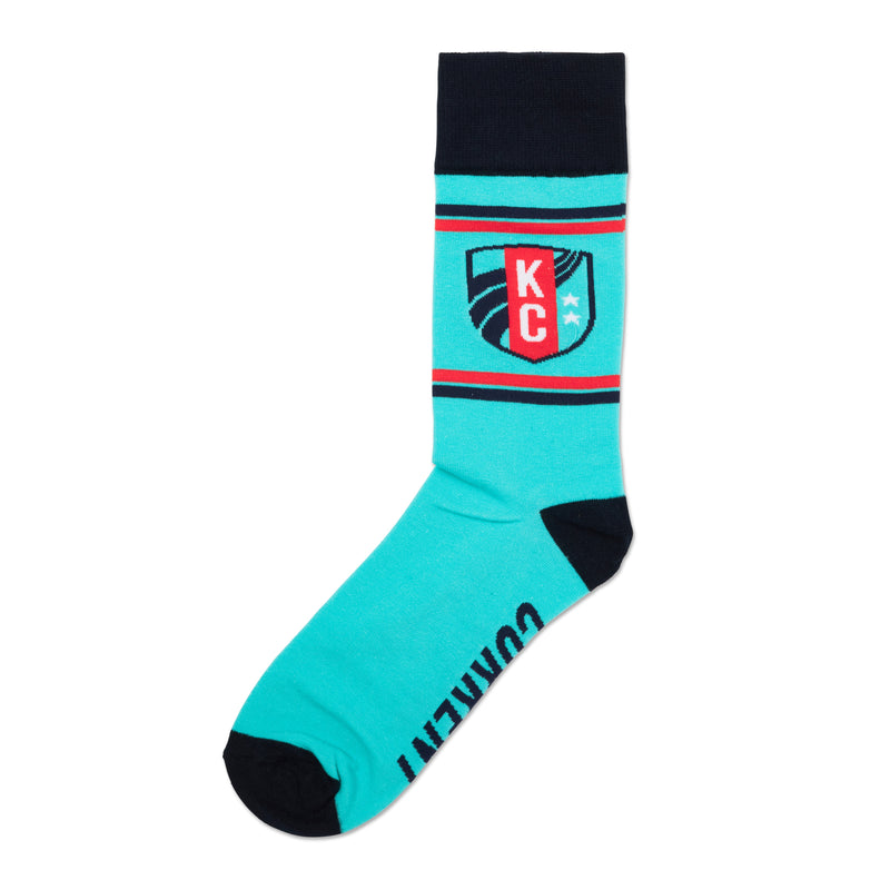 School of Sock KC Current Crest Socken – Blaugrün 