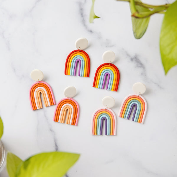 Shea Made Vibrant Rainbow Arch Ohrringe