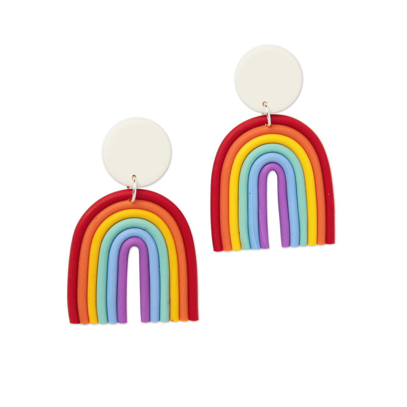 Shea Made Vibrant Rainbow Arch Earrings