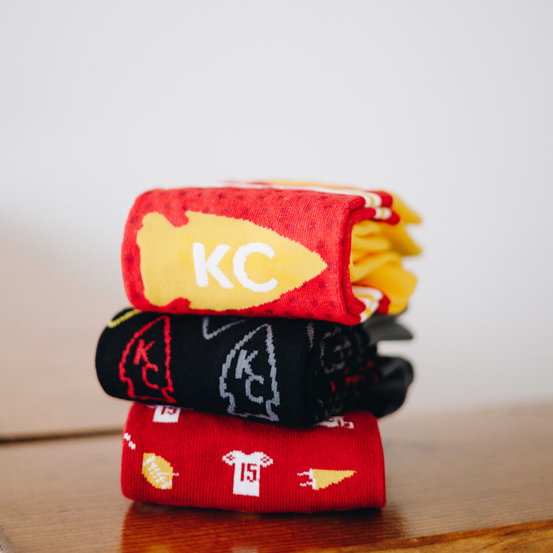 Made in KC Football Socks - Red