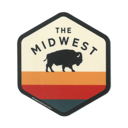 Super Cub Midwest Buffalo Hex Aufkleber