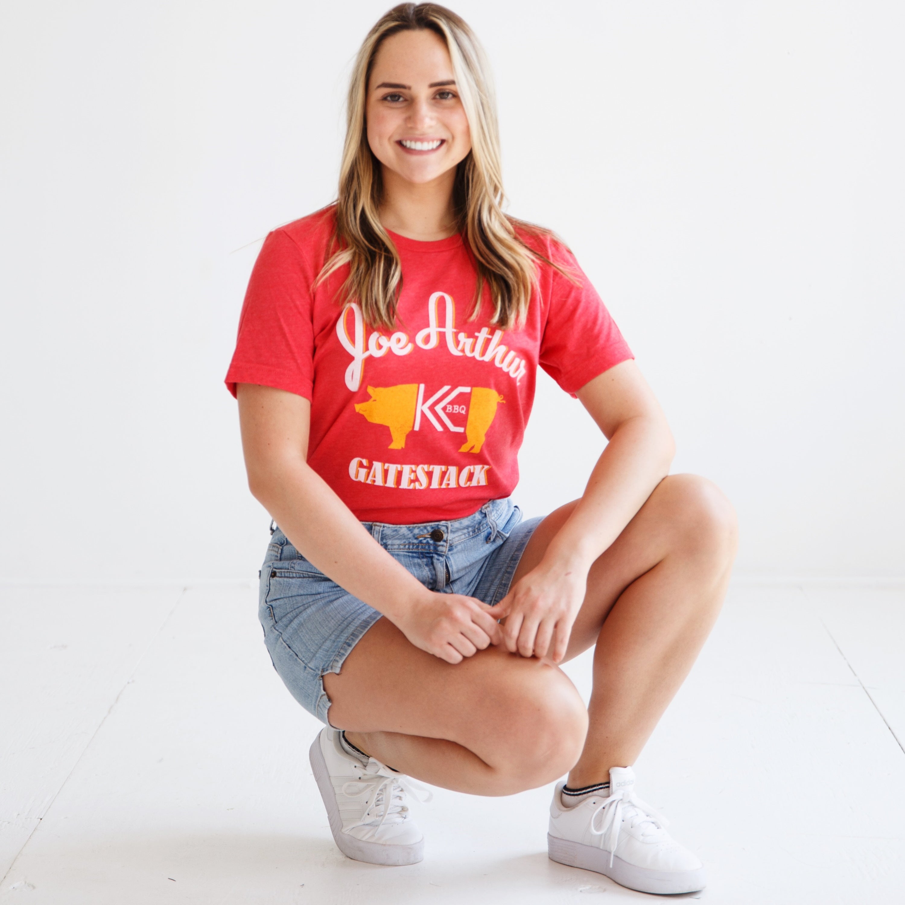Three KC Joearthur Gatestack Tee Red Made in KC