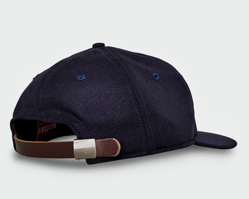 Sandlot Goods Navy Vintage Flatbill Hat - Red Triple Stitch