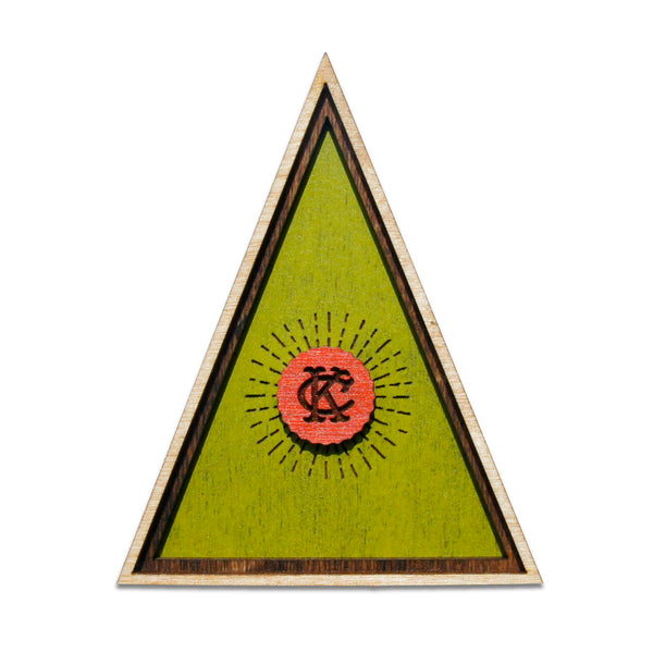 Wee Woodworks KC Triangle Desk Ornament - Green