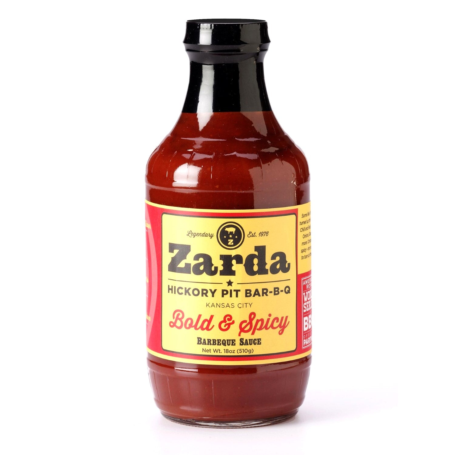 Zarda Bold and Spicy Barbeque Sauce Made in KC