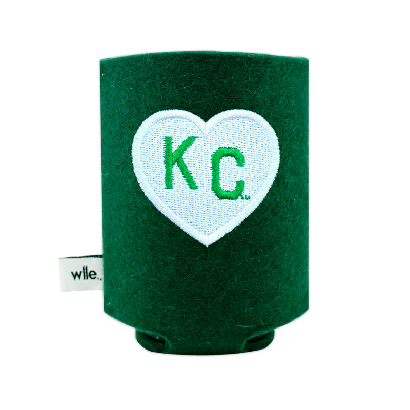Wlle x Charlie Hustle KC Heart Drink Pullover – Grün und Weiß